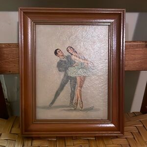 Vintage Monte Signed Ballerina Coppelia Pastel Print